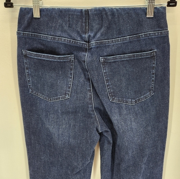 Soft Surroundings Wide Leg Jeans Womens Small Dark Blue Denim - Picture 3 of 10